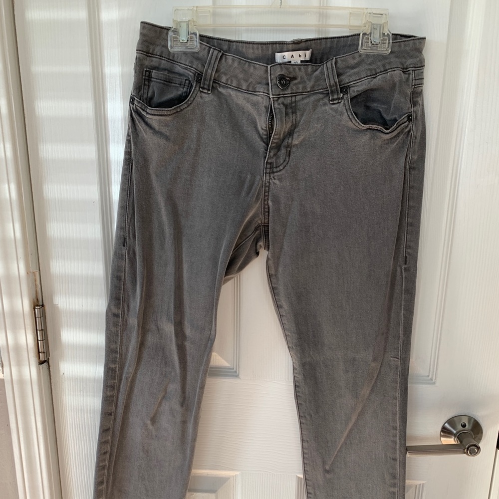 Cabi grey gray skinny jeans size 10
